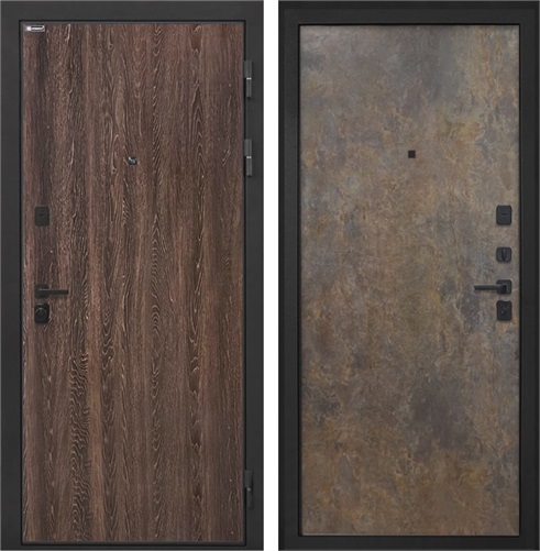 Входная дверь Профит Black Гладкая (Дуб филадельфия коньяк / Гранж) для установки в квартиру 30973 - фото 143278