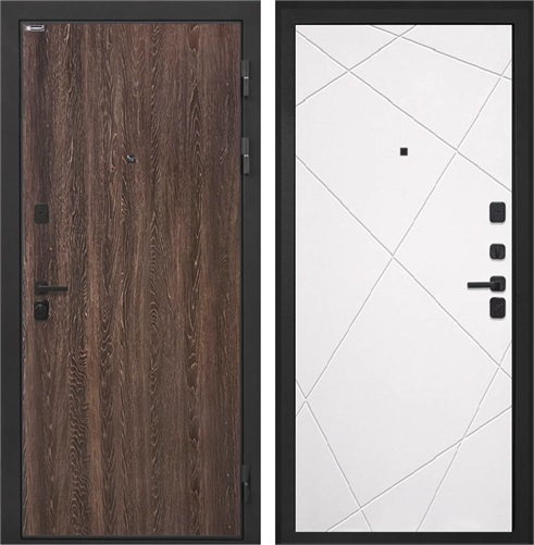 Входная дверь Профит Black Лучи-М (Дуб филадельфия коньяк / Милк софт) для установки в квартиру 30978 - фото 143313