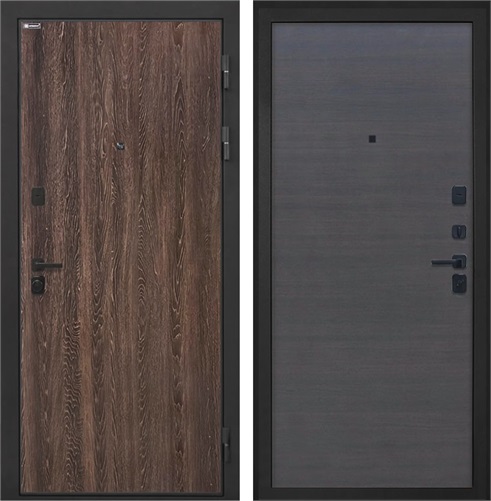 Входная дверь Профит Black (Дуб филадельфия коньяк / Эковенге поперечный) для установки в квартиру 30983 - фото 143348