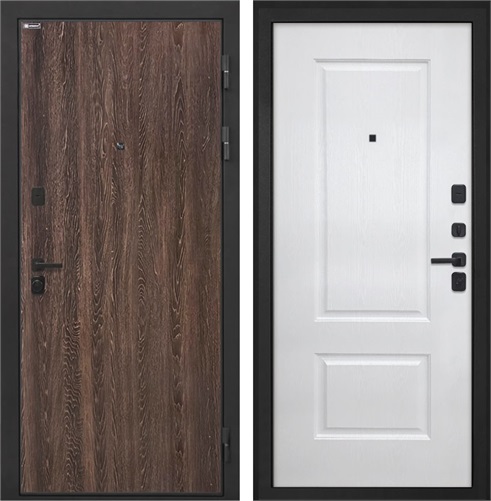 Входная дверь Профит Black КВ-2 (Дуб филадельфия коньяк / Белая матовая) для установки в квартиру 30986 - фото 143369