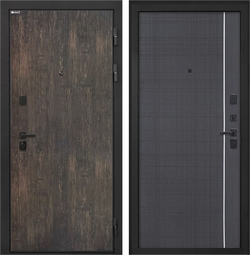 Входная дверь Профит Black В-07 (Тиковое дерево / Венге) для установки в квартиру 30997 - фото 143449