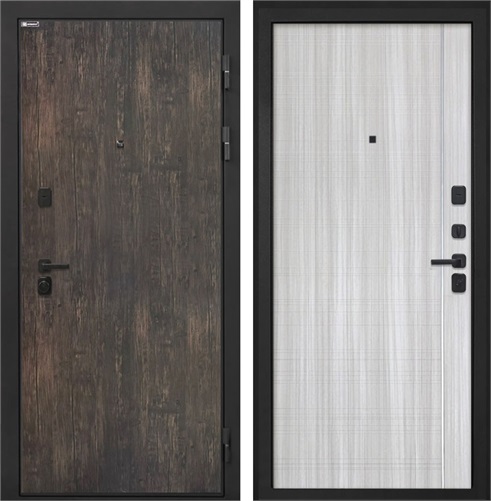 Входная дверь Профит Black В-07 (Тиковое дерево / Сандал белый) для установки в квартиру 30999 - фото 143463