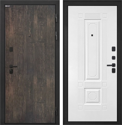 Входная дверь Профит Black ФЛ-2 (Тиковое дерево / Силк ясень белый) для установки в квартиру 31007 - фото 143521
