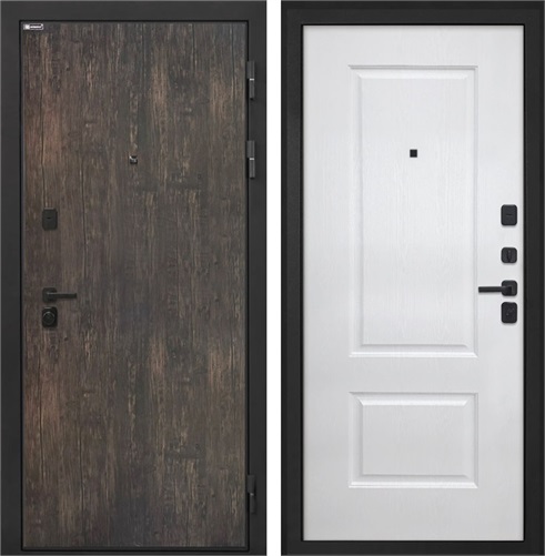 Входная дверь Профит Black КВ-2 (Тиковое дерево / Белая матовая) для установки в квартиру 31024 - фото 143641