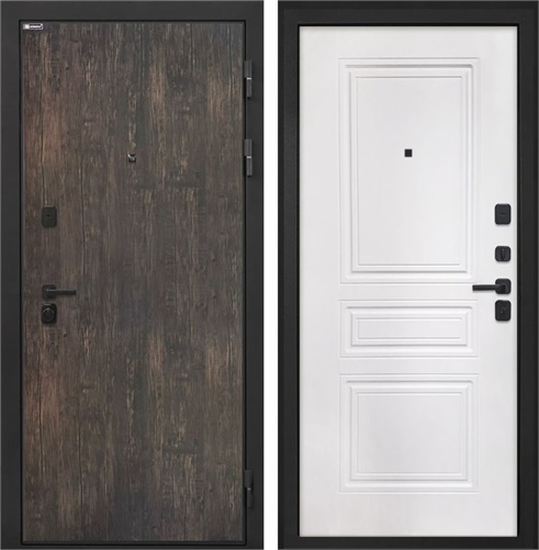 Входная дверь Профит Black ФЛ-243-М (Тиковое дерево / Белая матовая) для установки в квартиру 31028 - фото 143672