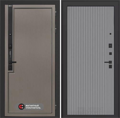 Входная дверь Лаб 1 Про - 29 Серый рельеф софт для установки в квартиру 31034 - фото 143713