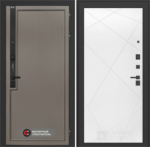 Входная дверь Лаб 1 Про - 24 Белый софт для установки в квартиру 31048 - фото 143799