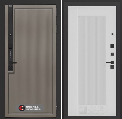 Входная дверь Лаб 1 Про - 30 Белый рельеф софт для установки в квартиру 31060 - фото 143873