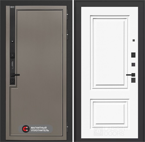 Входная дверь Лаб 1 Про - 26 Эмаль белая RAL 9003 для установки в квартиру 31062 - фото 143885