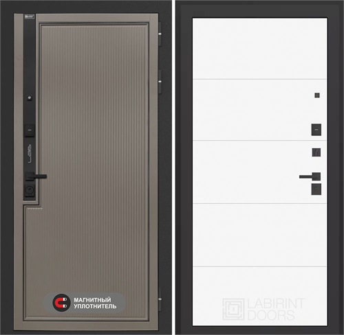 Входная дверь Лаб 1 Про - 13 Белый софт для установки в квартиру 31074 - фото 143959