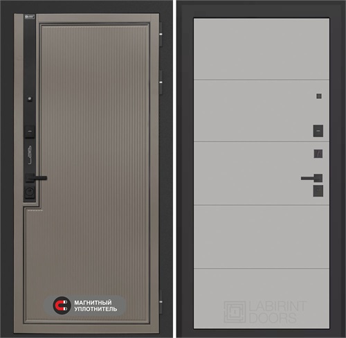 Входная дверь Лаб 1 Про - 13 Грей софт для установки в квартиру 31076 - фото 143971