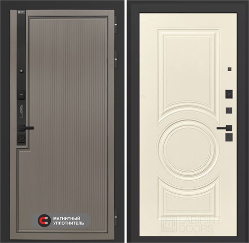 Входная дверь Лаб 1 Про - 23 Ванилла веллюто для установки в квартиру 31078 - фото 143983