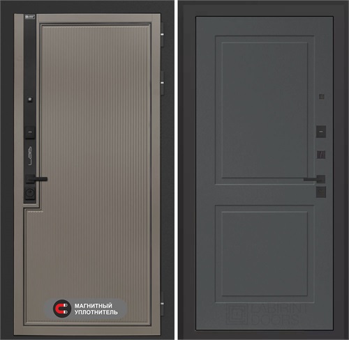 Входная дверь Лаб 1 Про - 11 Графит софт для установки в квартиру 31080 - фото 143995