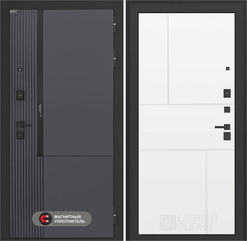 Входная дверь Лаб 2 Про - 21 Белый софт для установки в квартиру 31113 - фото 144204