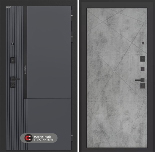 Входная дверь Лаб 2 Про - 24 Бетон светлый для установки в квартиру 31116 - фото 144222