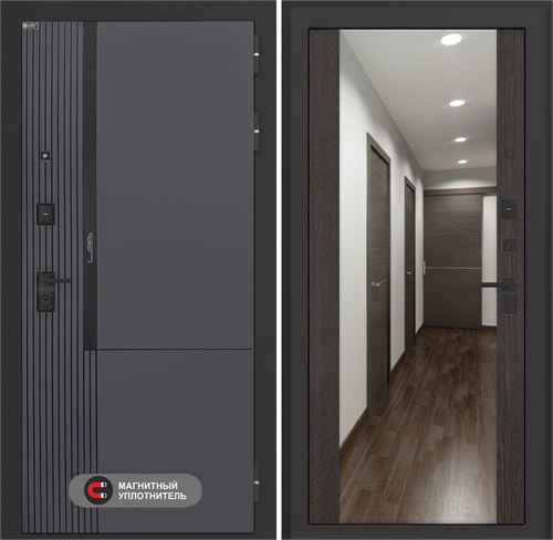 Входная дверь Лаб 2 Про с зеркалом Максимум - Венге для установки в квартиру 31119 - фото 144240