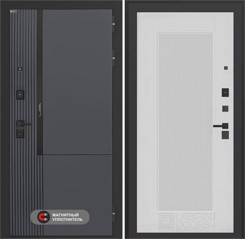 Входная дверь Лаб 2 Про - 30 Белый рельеф софт для установки в квартиру 31127 - фото 144290