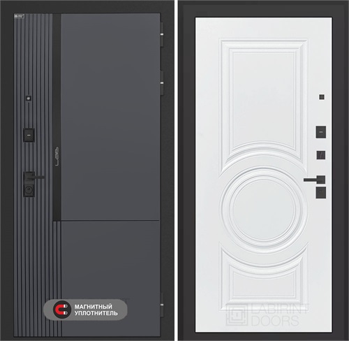 Входная дверь Лаб 2 Про - 23 Белый софт для установки в квартиру 31143 - фото 144390