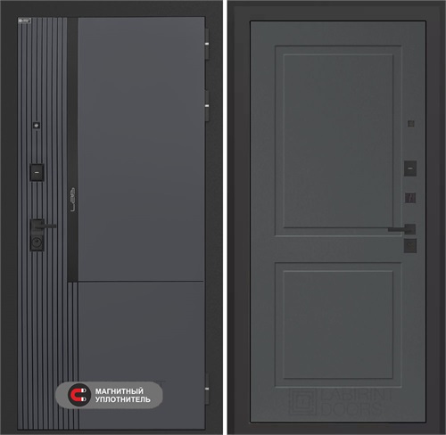 Входная дверь Лаб 2 Про - 11 Графит софт для установки в квартиру 31146 - фото 144408