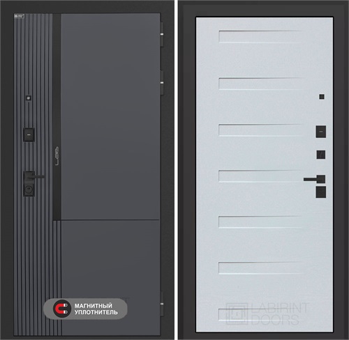 Входная дверь Лаб 2 Про - 14 Дуб кантри белый горизонтальный для установки в квартиру 31147 - фото 144414