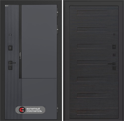 Входная дверь Лаб 2 Про - 14 Эковенге горизонтальный для установки в квартиру 31148 - фото 144420