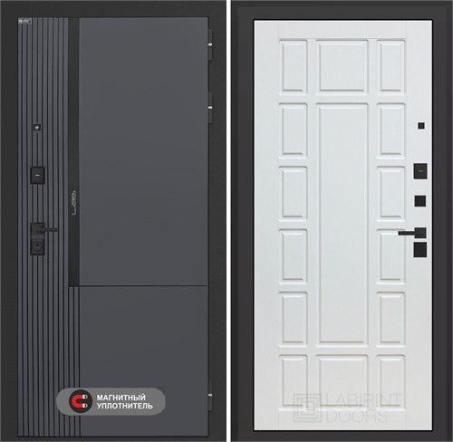 Входная дверь Лаб 2 Про - 12 Белое дерево для установки в квартиру 31158 - фото 144480