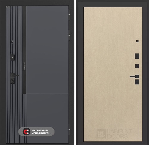 Входная дверь Лаб 2 Про - 05 Венге светлый для установки в квартиру 31160 - фото 144492