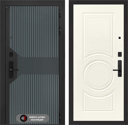 Входная дверь Смартлаб с умным замком - 23 Веллюто Ванила для установки в квартиру 30378 - фото 144509