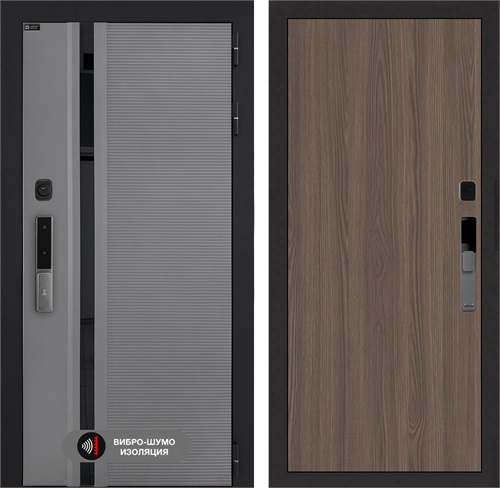 Входная дверь Пиано Смарт 2.0 с умным замком - 05 Ясень темный для установки в квартиру 31168 - фото 144712