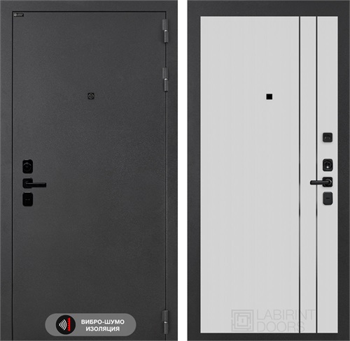 Входная дверь СонаЛаб 10 (Муар серый / Белый рельеф софт) для установки в квартиру 31180 - фото 144809