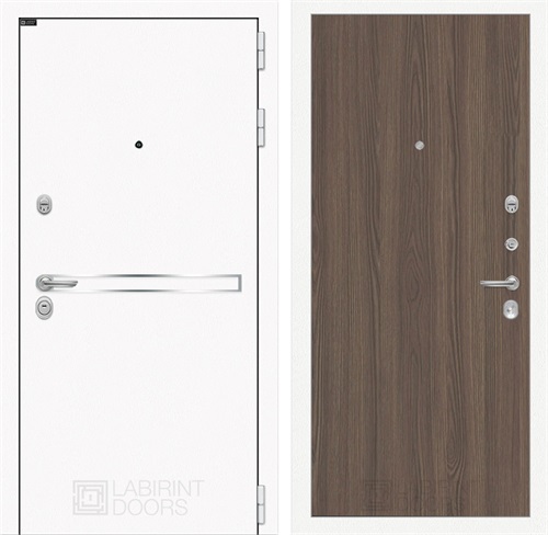Входная дверь Лайн Вайт 5 (Шагрень белая / Ясень темный) для установки в квартиру 31193 - фото 144879