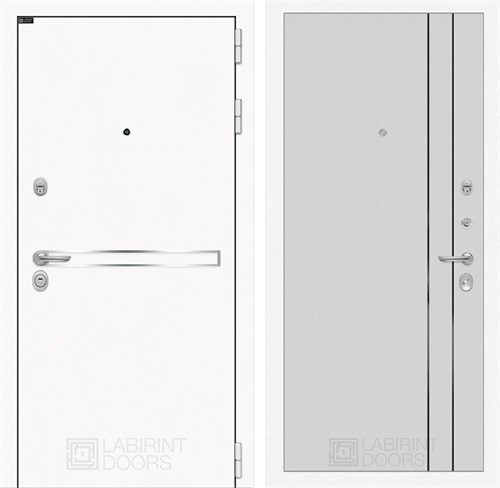 Входная дверь Лайн Вайт 10 (Шагрень белая / Белый рельеф софт) для установки в квартиру 31195 - фото 144891