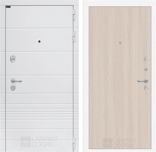 Входная дверь Трендо 5 (Белый камень / Ясень светлый) для установки в квартиру 31197 - фото 144900