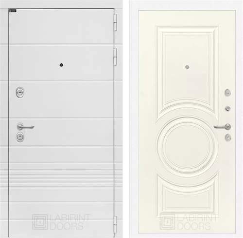 Входная дверь Трендо 23 (Белый камень / Веллюто Ванила) для установки в квартиру 18824 - фото 144906