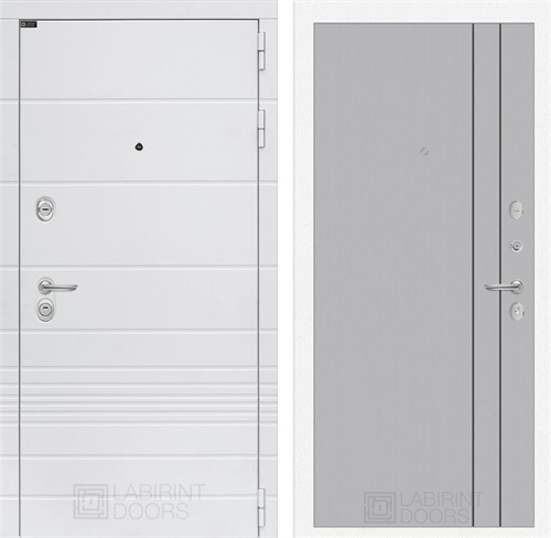 Входная дверь Трендо 10 (Белый камень / Серый рельеф софт) для установки в квартиру 31201 - фото 144922