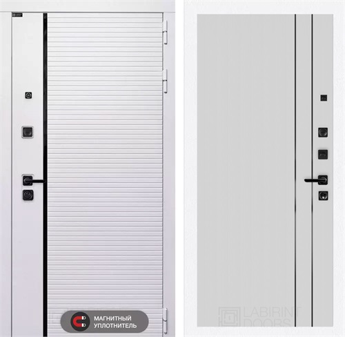 Входная дверь Роял 10 (Лофт белый / Белый рельеф софт) для установки в квартиру 31205 - фото 144940