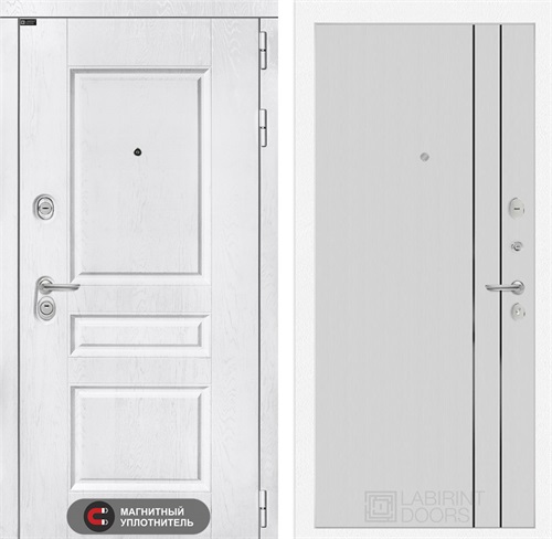 Входная дверь Версаль 10 (Альберо браш / Белый рельеф софт) для установки в квартиру 31210 - фото 144961