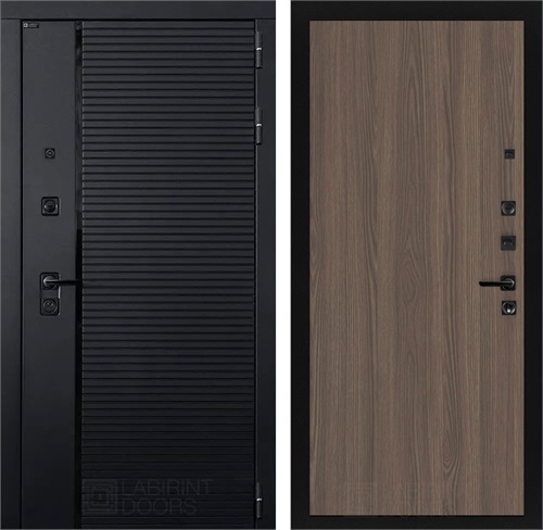 Входная дверь Пиано 05 (Чёрный кварц / Ясень темный) для установки в квартиру 31213 - фото 144973