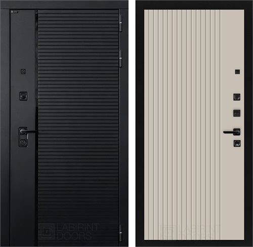 Входная дверь Пиано 29 Хомс (Чёрный кварц / Капучино) для установки в квартиру 31214 - фото 144977