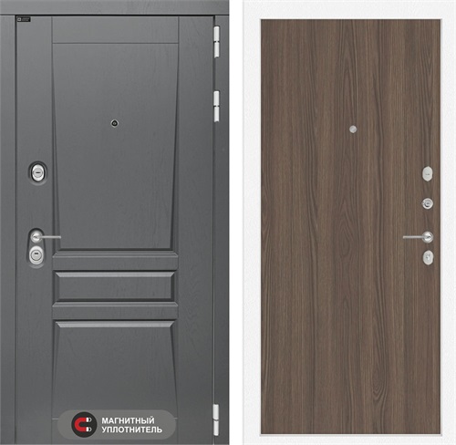 Входная дверь Платинум 5 (Альберо Грей / Ясень темный) для установки в квартиру 31218 - фото 145001