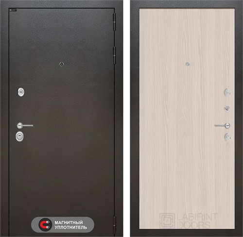 Входная дверь Сильвер 5 (Антик темное серебро / Ясень светлый) для установки в квартиру 31222 - фото 145080