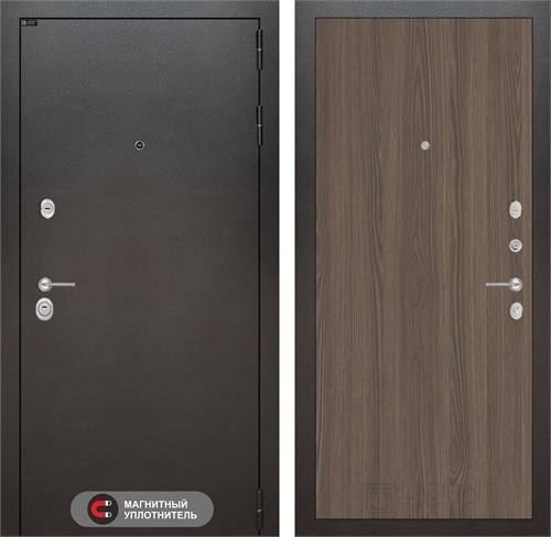 Входная дверь Сильвер 5 (Антик темное серебро / Ясень темный) для установки в квартиру 31223 - фото 145087