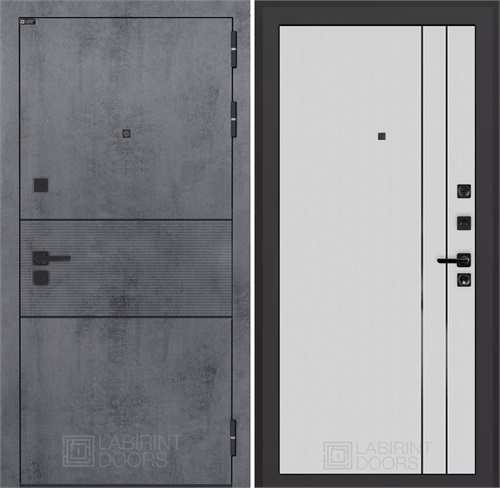 Входная дверь Инфинити 10 (Бетон темный / Белый рельеф софт) для установки в квартиру 31230 - фото 145140