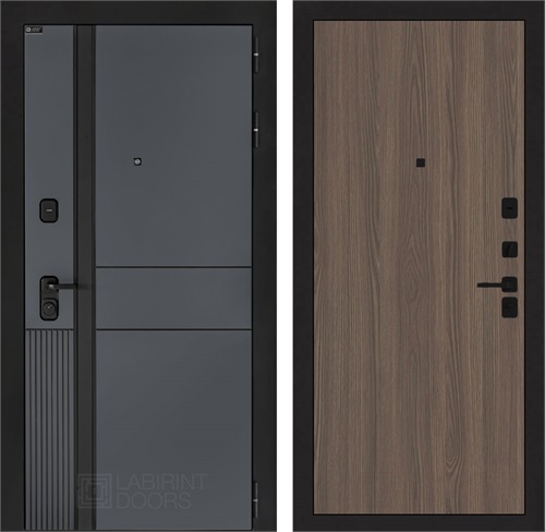 Входная дверь Эволаб 05 - Ясень темный для установки в квартиру 31243 - фото 145219