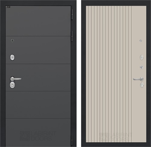 Входная дверь Арт 29 (Графит софт / Капучино) для установки в квартиру 31254 - фото 145274