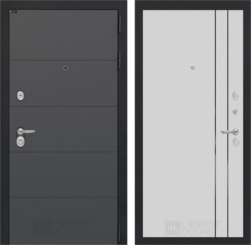 Входная дверь Арт 10 (Графит софт / Белый рельеф софт) для установки в квартиру 31255 - фото 145280