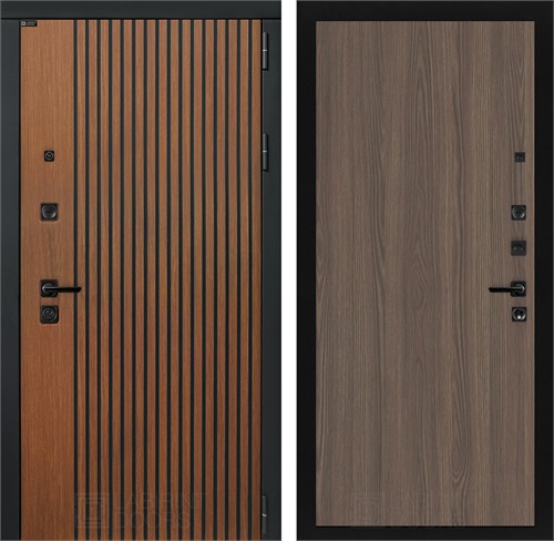 Входная дверь Шторм 05 (Дуб кантри темный / Ясень темный) для установки в квартиру 31258 - фото 145290