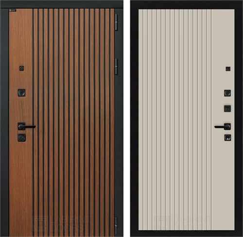 Входная дверь Шторм 29 Хомс (Дуб кантри темный / Капучино) для установки в квартиру 31259 - фото 145297