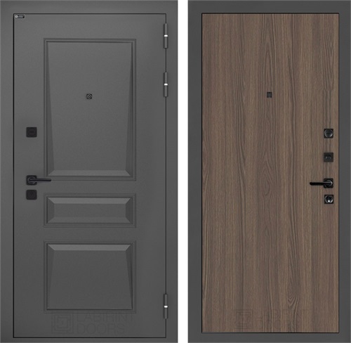 Входная дверь Орлеан 05 (Муар серый / Ясень темный) для установки в квартиру 31268 - фото 145485