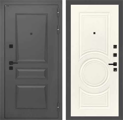 Входная дверь Орлеан 23 (Муар серый / Веллюто Ванила) для установки в квартиру 28800 - фото 145486